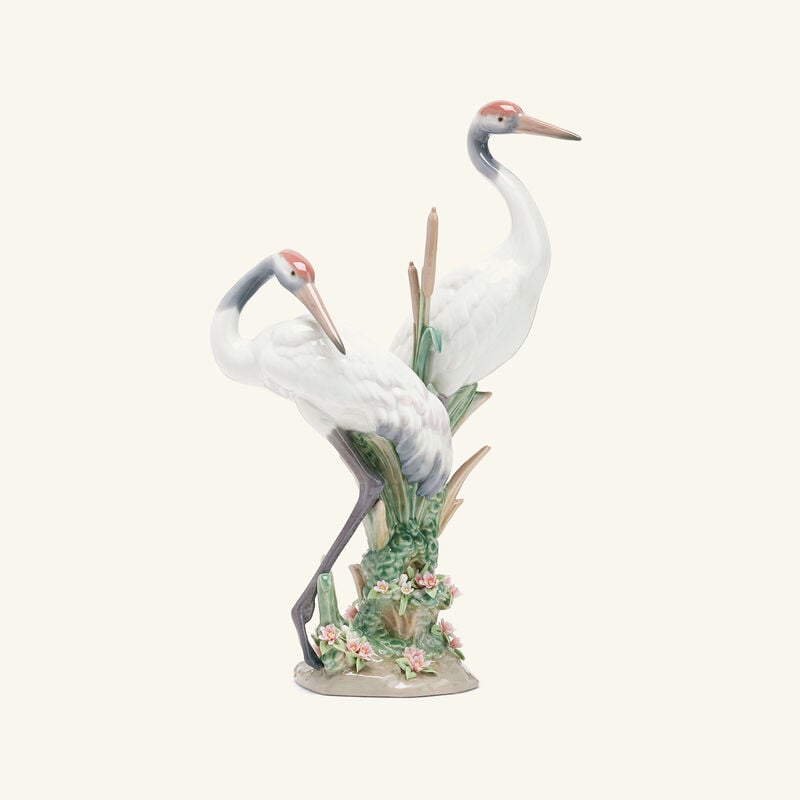 Courting Cranes Sculpture Medium White lladro courting cranes sculpture medium white