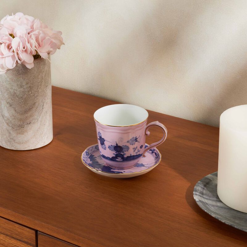 جينوري 1735 صحن الشاي أورينتي إيتاليانو أزاليا وردي