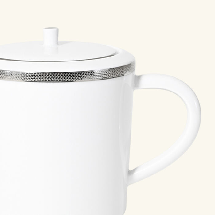 Maille Platine Coffee & Tea Pot White bernardaud maille platine coffee tea pot white