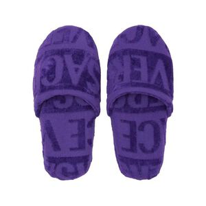 Versace Allover Slippers - Purple, medium