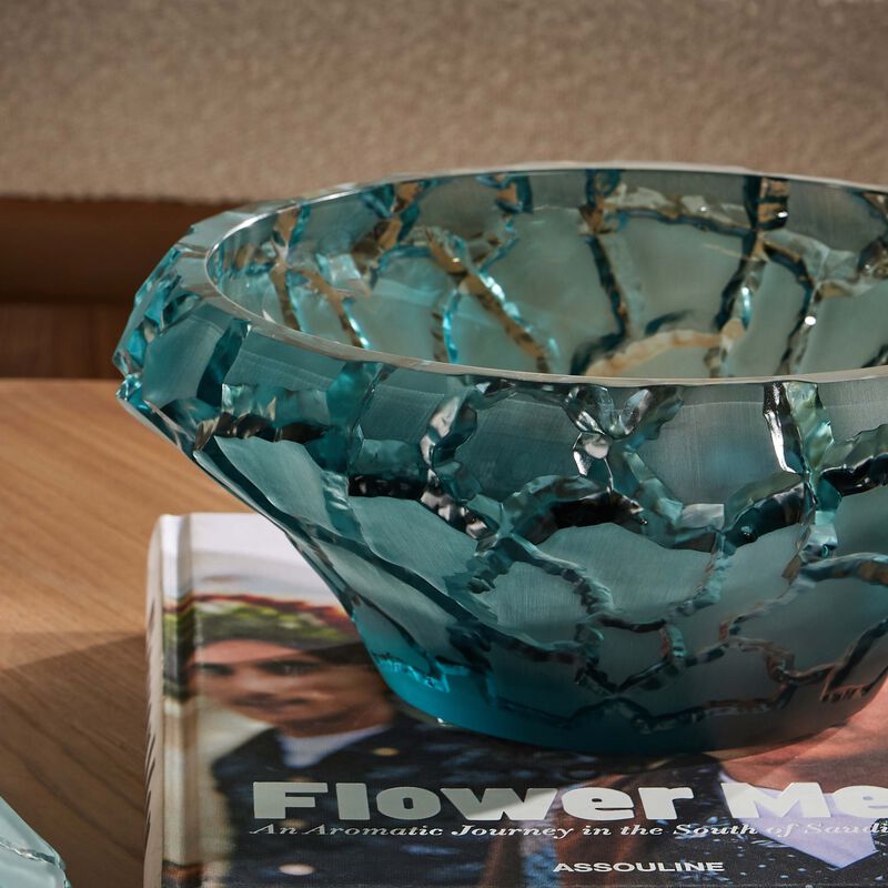 لاليك قطعة ديكور تيرامينيرال كالديرا باللون الأزرق