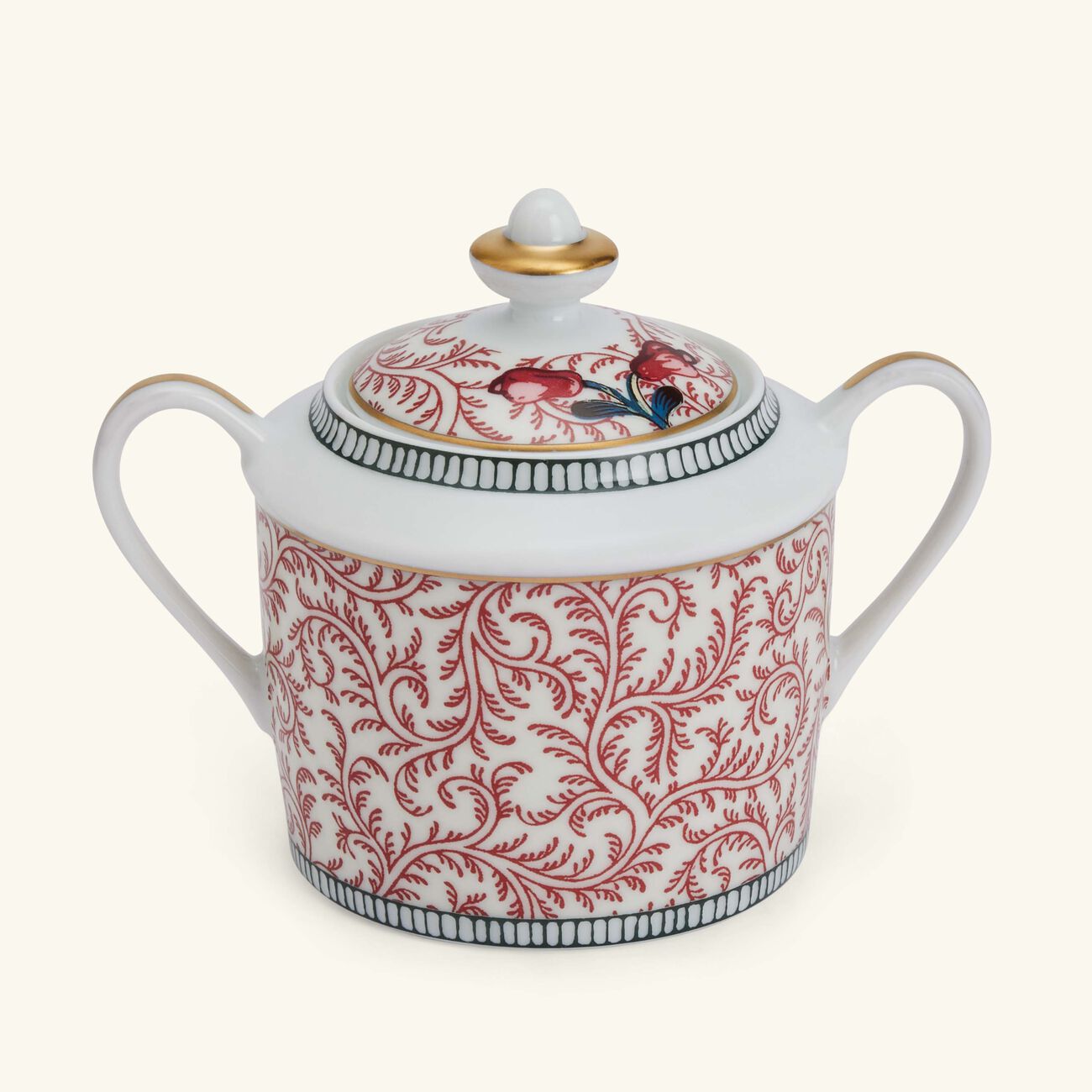 Braquenie Sugar Bowl Red bernardaud braquenie sugar bowl red