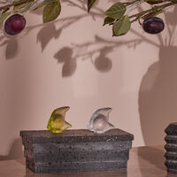 lalique fish figurine small green