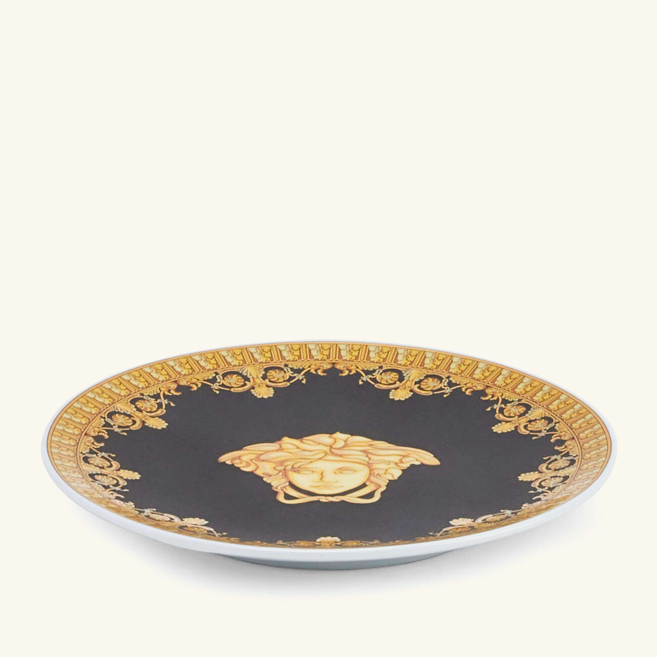 I Love Baroque Plate Round Black 10cm versace i love baroque plate round black 10cm