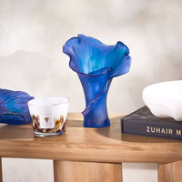 daum arum vase medium blue