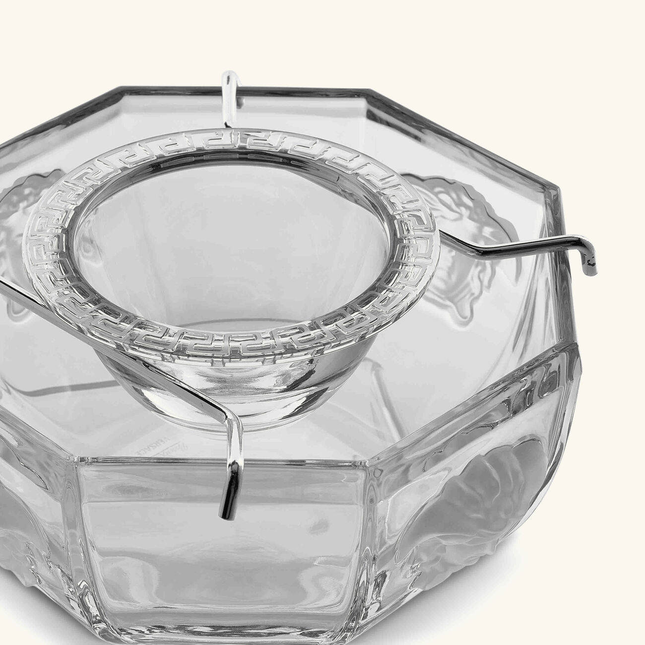 versace crystal caviar bowl clear