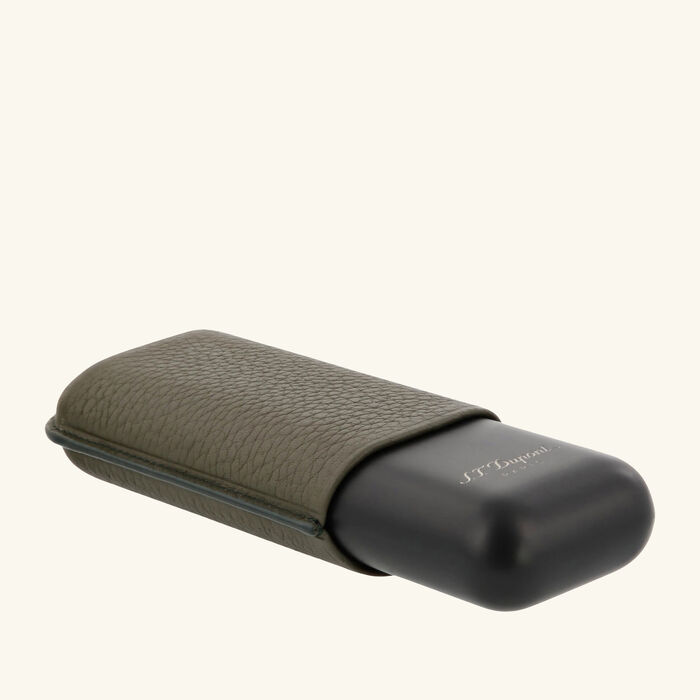 st dupont double cigar case green