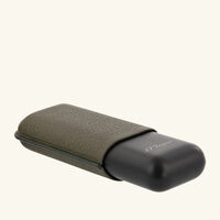 Double Cigar Case Green st dupont double cigar case green