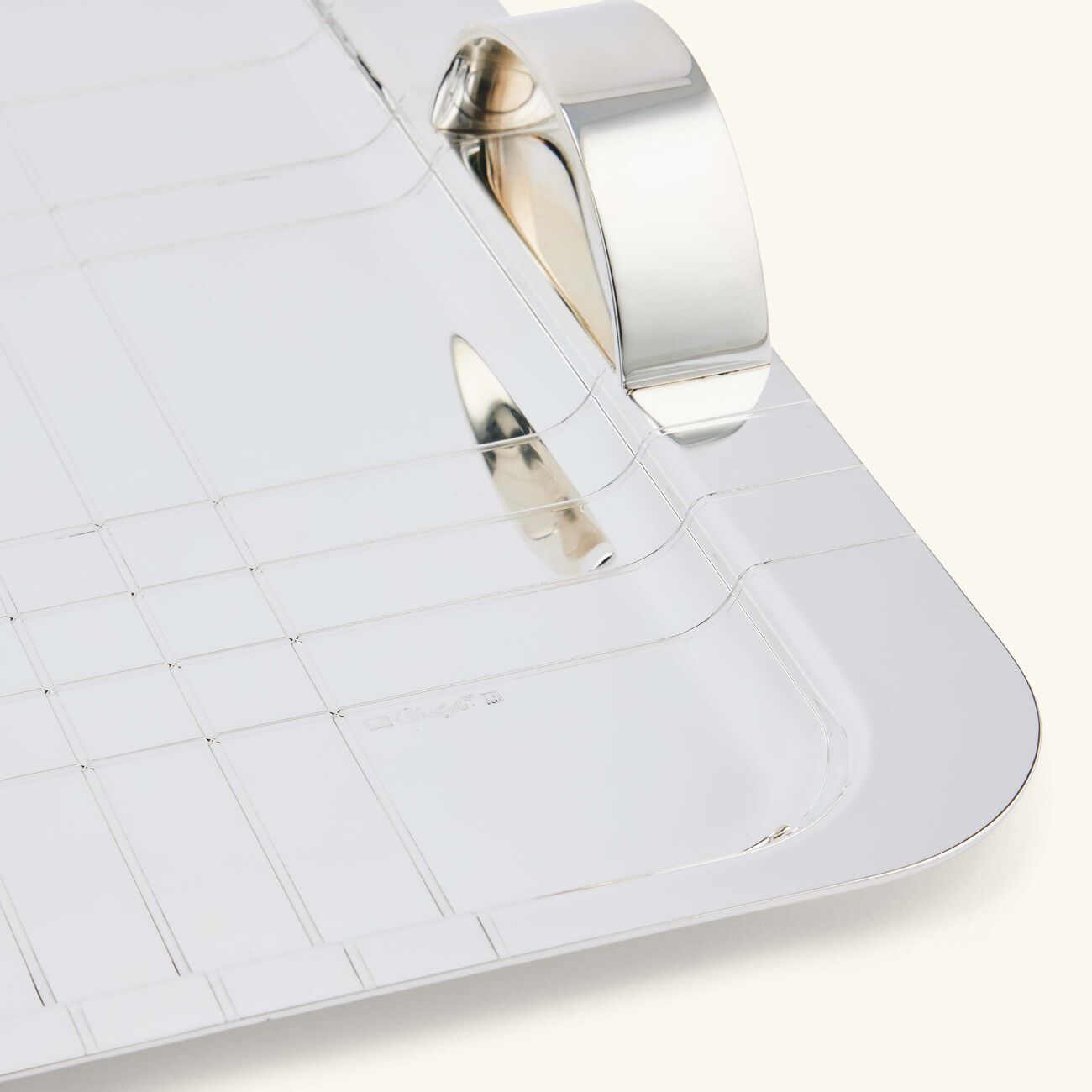 christofle graphik serving tray rectangular large silver plated