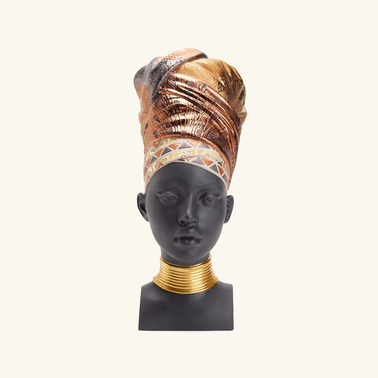 African Soul Sculpture Large Black lladro african soul sculpture large black