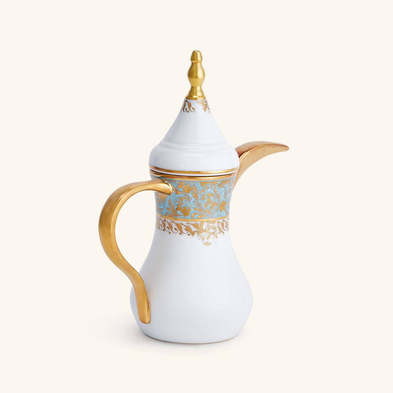 bernardaud eden turquoise coffee pot gold