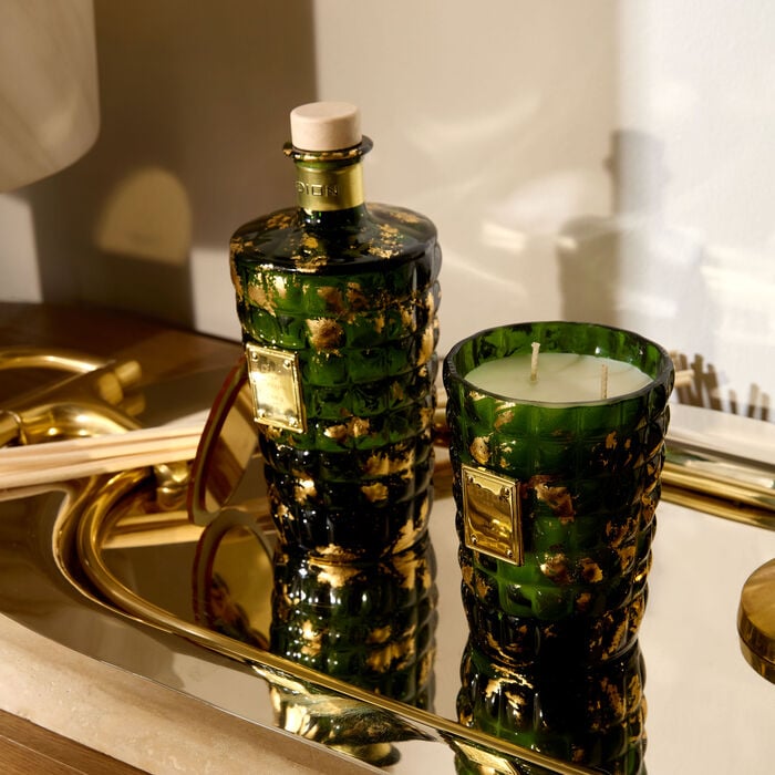 edion iris green candle   diffuser set