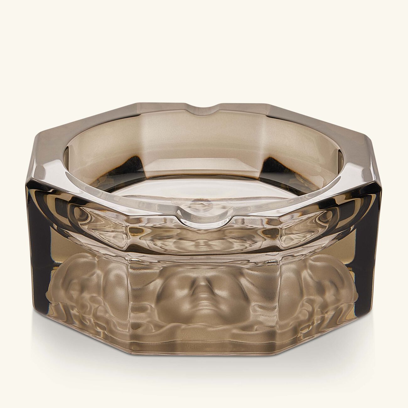 فيرساتشي منفضة كريستال ميدوزا هيز ثمانية الزوايا صغيرة رمادية