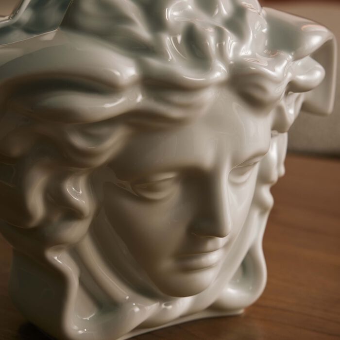 versace medusa grande vase medium white