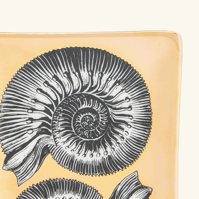 Giro di Conchiglie Ashtray Rectangular Small Gold fornasetti giro di conchiglie ashtray rectangular small gold