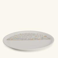 دملاج طبق الضيافة حياة ذهبي بتصميم دائري 32 سم