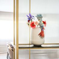 lladro cockatoo vase large white