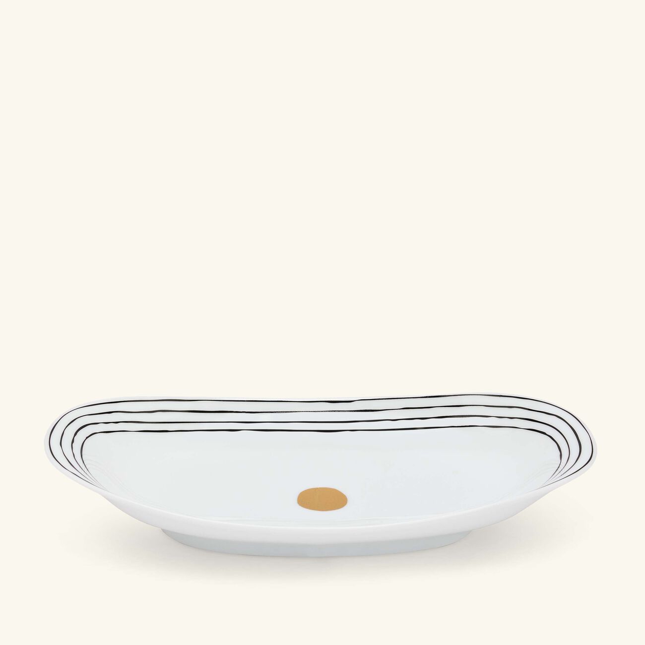 bernardaud aboro serving platter black 23cm
