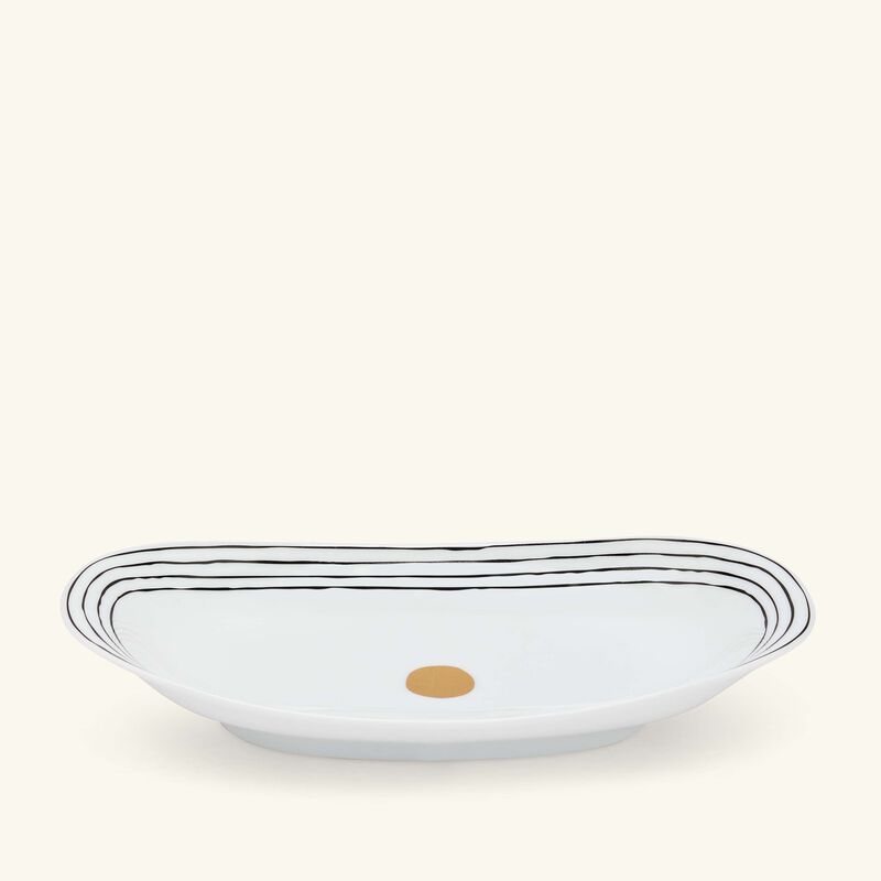 bernardaud aboro serving platter black 23cm
