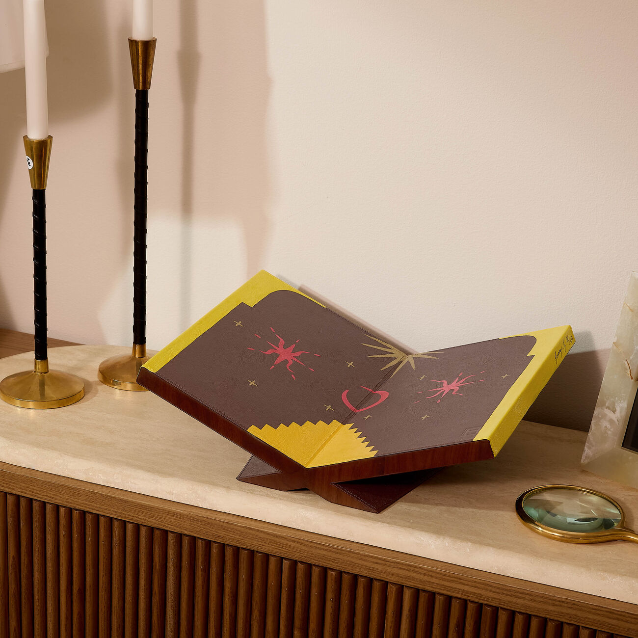 assouline culture classic bookstand brown