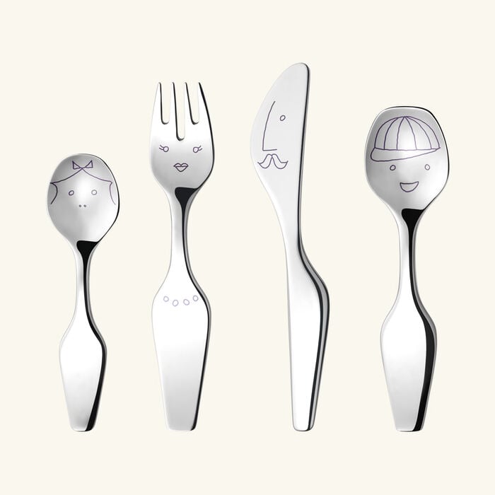 Alfredo The Twist Cutlery Silver Set Of 4 georg jensen alfredo the twist cutlery silver set of 4