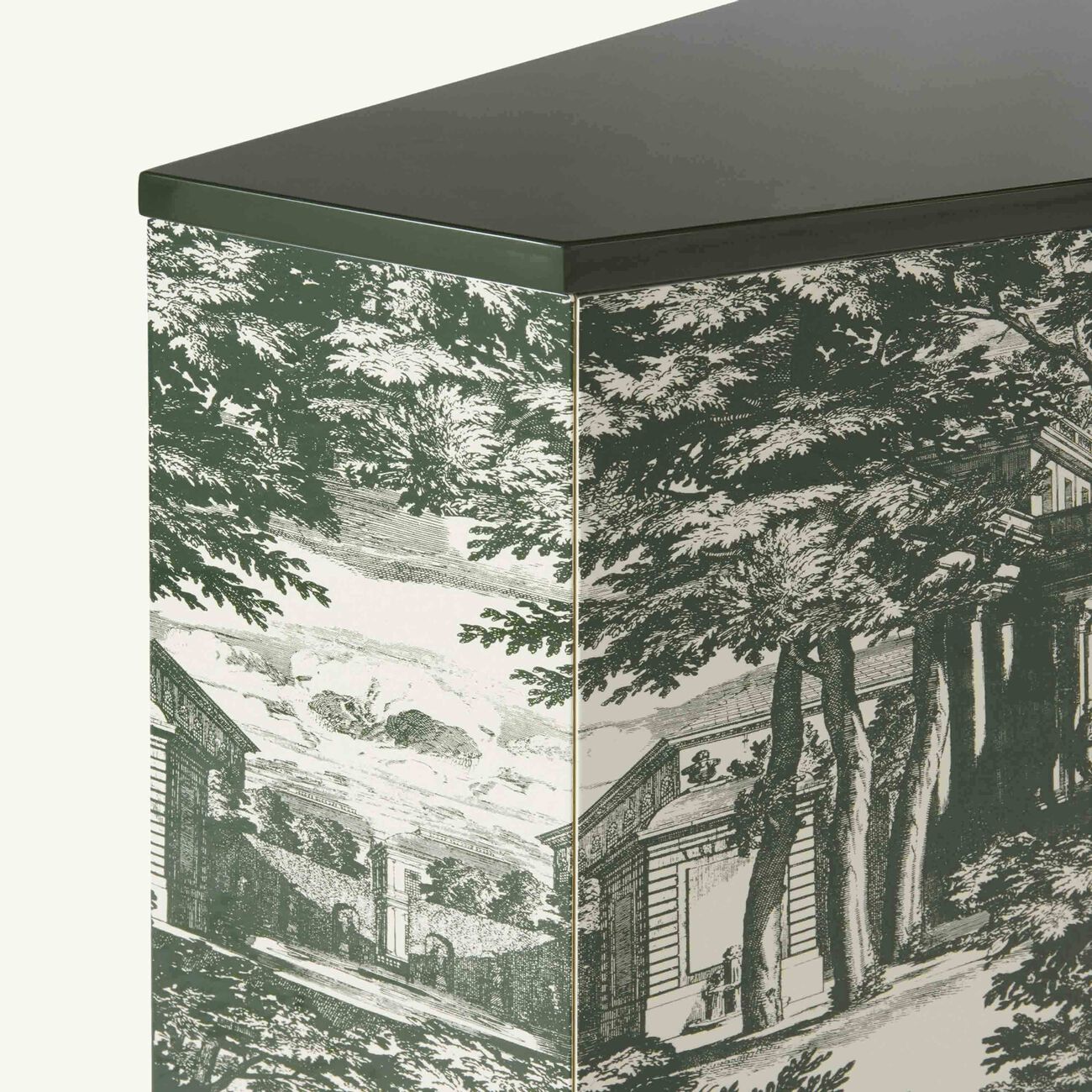 Giardino Settecentesco Polyhedric Cabinet Green fornasetti giardino settecentesco polyhedric cabinet green