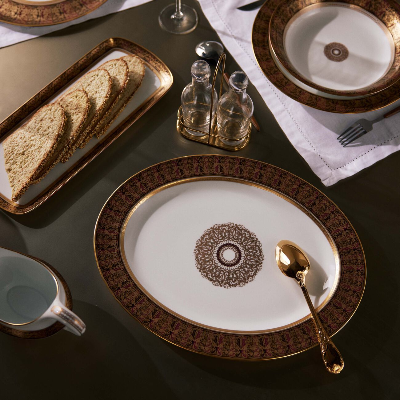 Eventail Serving Platter Oval White 39cm bernardaud eventail serving platter oval white 39cm