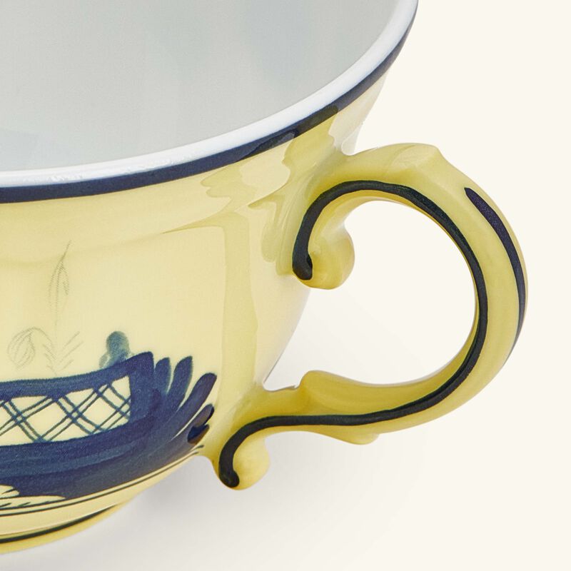 ginori 1735 oriente italiano citrino tea cup yellow