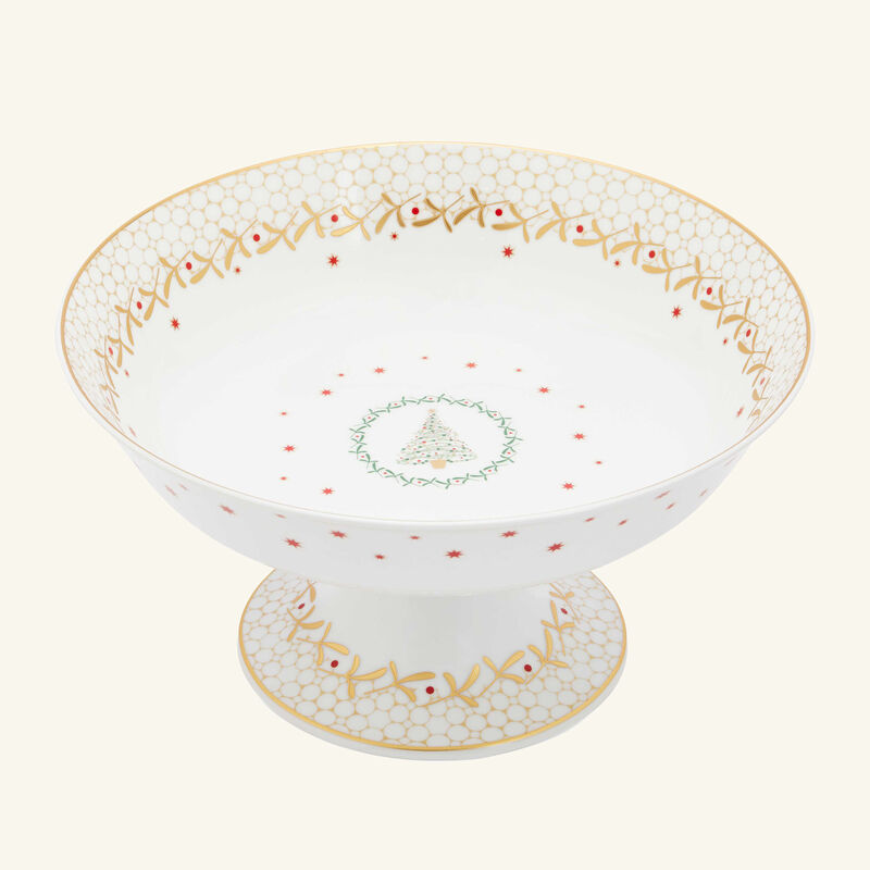 Noel Footed Cake Stand bernardaud noel footed cake stand