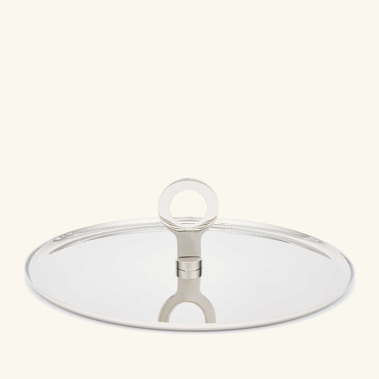 oh de christofle serving plate round stainless steel