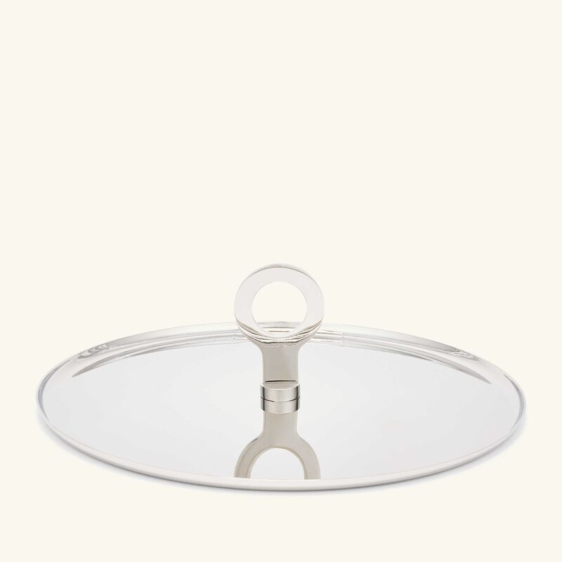 oh de christofle serving plate round stainless steel