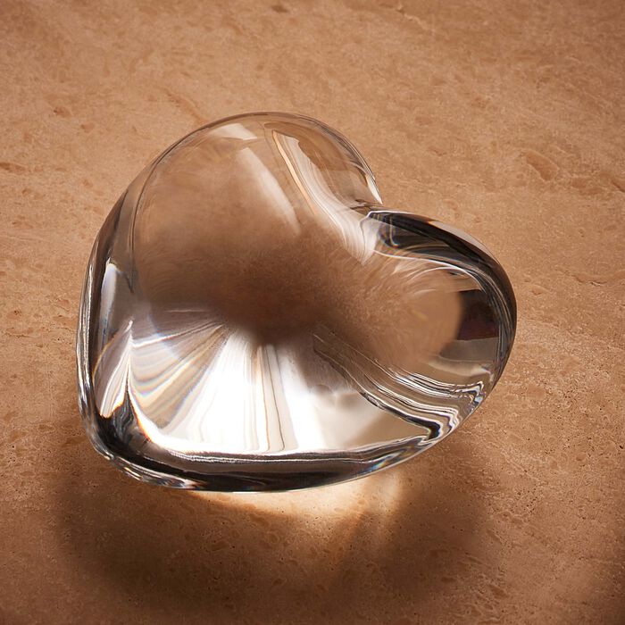 baccarat coeur amor figurine mini clear