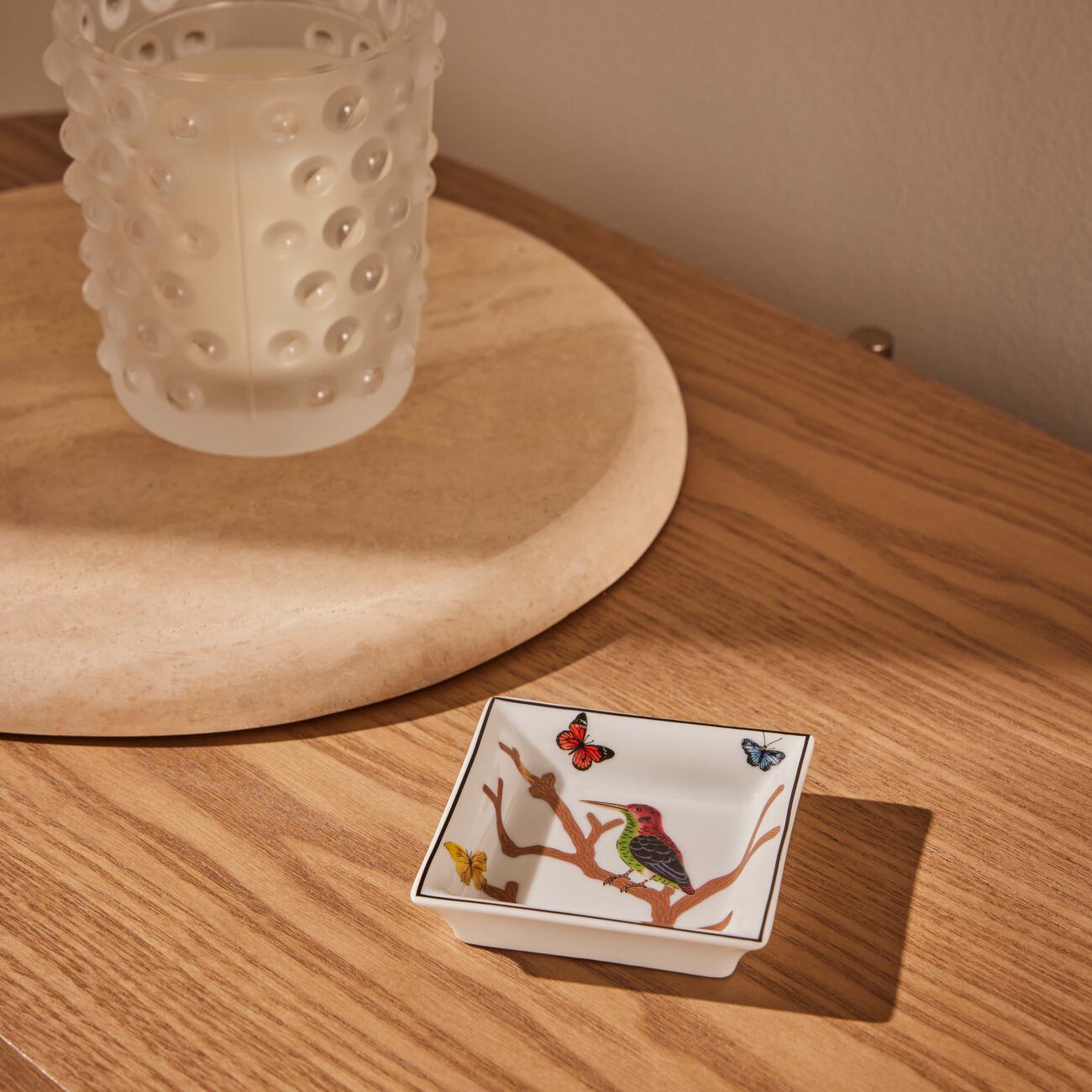 Aux Oiseaux Ashtray Square Small Gold bernardaud aux oiseaux ashtray square small gold