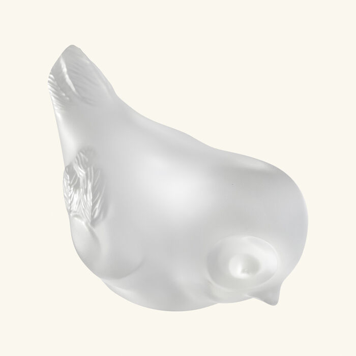 lalique piou head down sculpture small clear