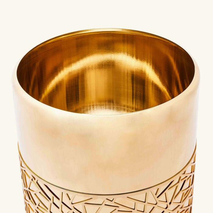 villari hiroito waste basket with lid gold