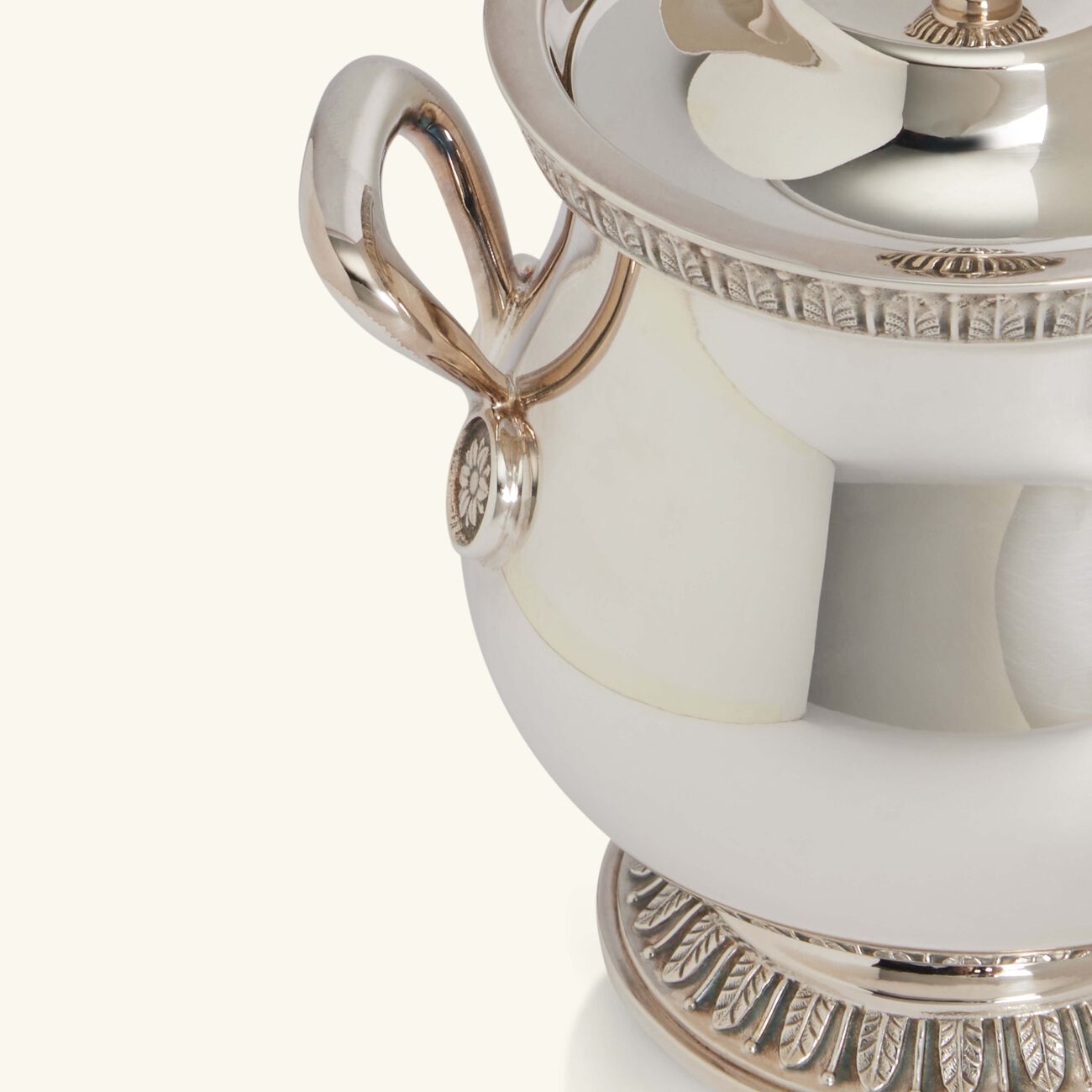 christofle malmaison sugar bowl silver plated
