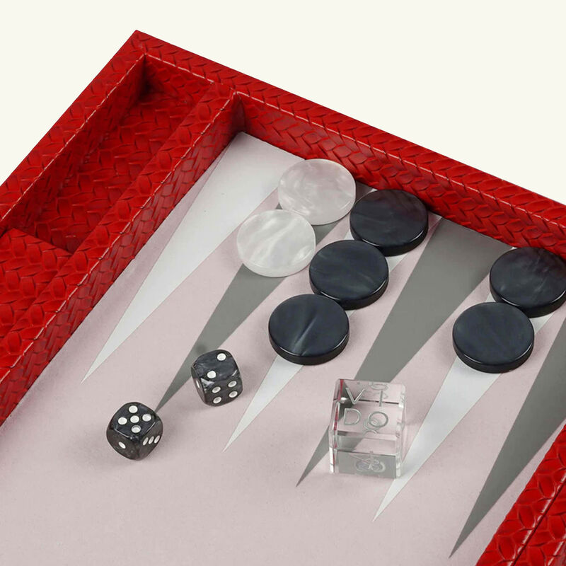 vido ruby braided backgammon set