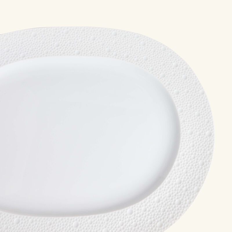 Ecume Serving Platter Oval White 35cm bernardaud ecume serving platter oval white 35cm