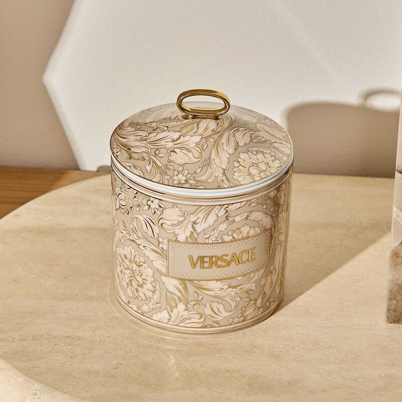 versace barocco storage box beige
