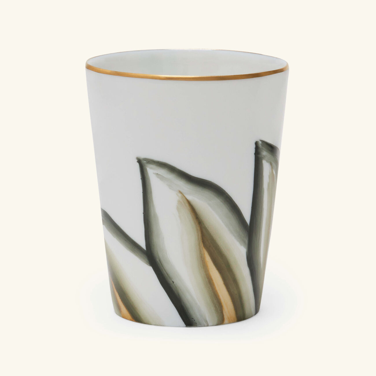 marie daage handpainted goblet glass green