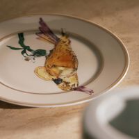 روزنتال طبق آيديليا المستدير للخبز والزبدة   18 سم   مزيّن بنقش على شكل ببغاء الكوكاتو