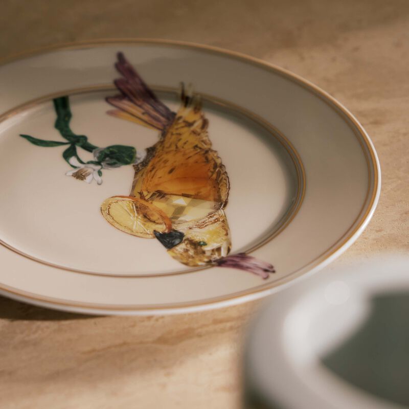 روزنتال طبق آيديليا المستدير للخبز والزبدة   18 سم   مزيّن بنقش على شكل ببغاء الكوكاتو