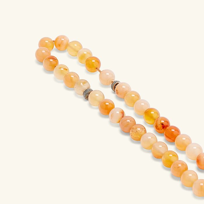 لايت اوف سكينة مسبحة من العقيق الفاتح