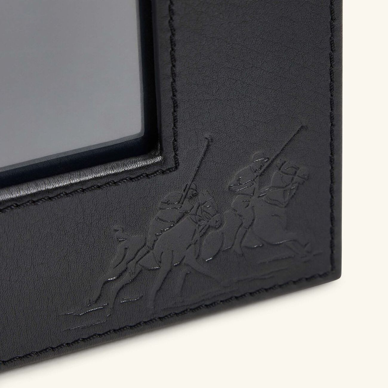 رالف لورين هوم إطار الصور بنتهاوس غاريت جلد باللون الأسود 20x25 سم