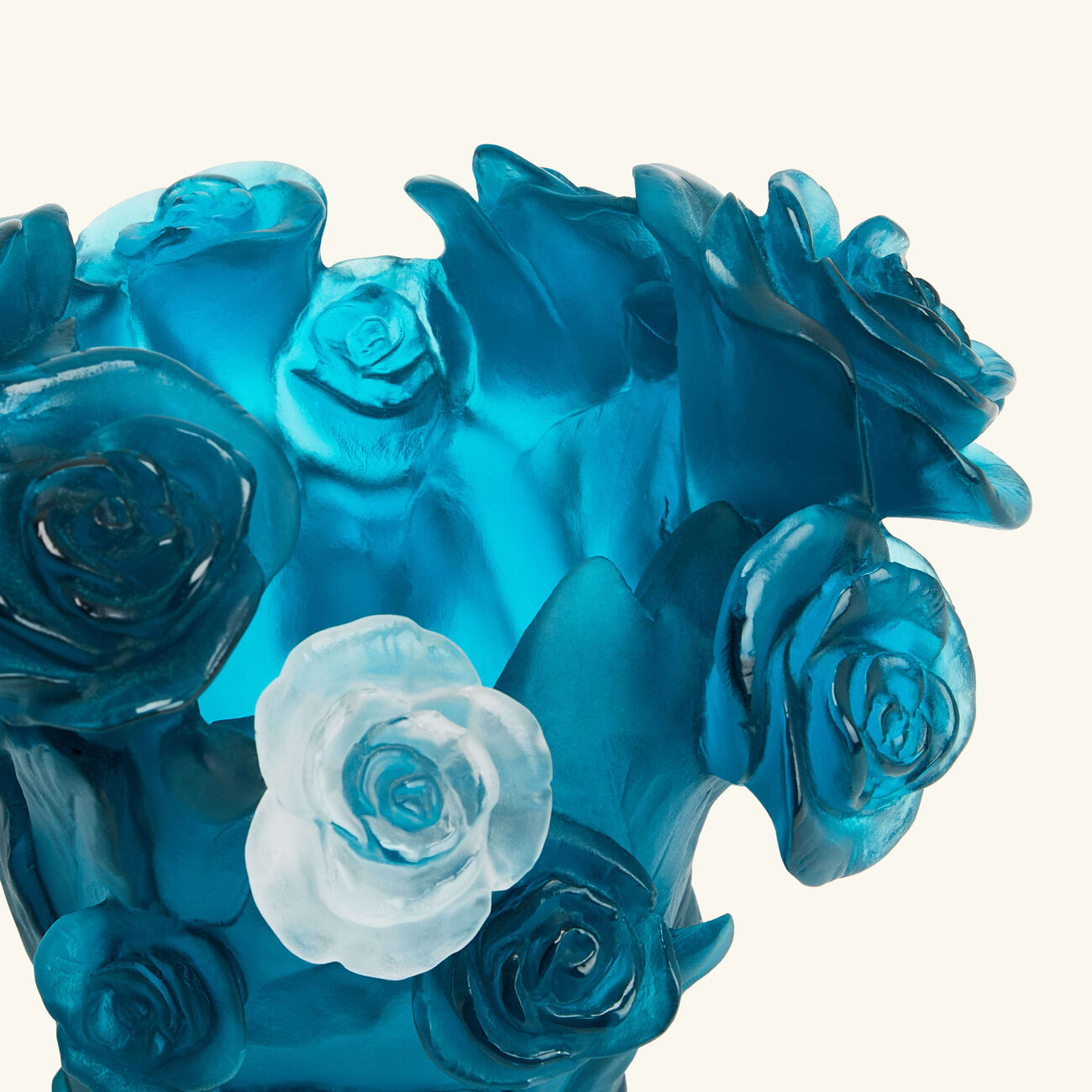 Rose Passion Vase Small Blue daum rose passion vase small blue