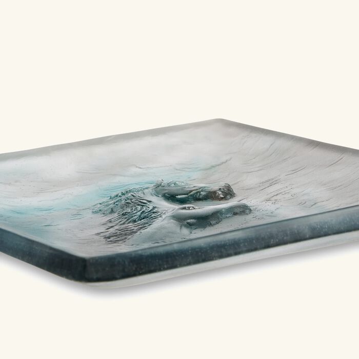 daum cavalcade trinket tray square small grey