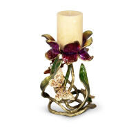 Meredith Floral 9" Pillar Candle Holder, small