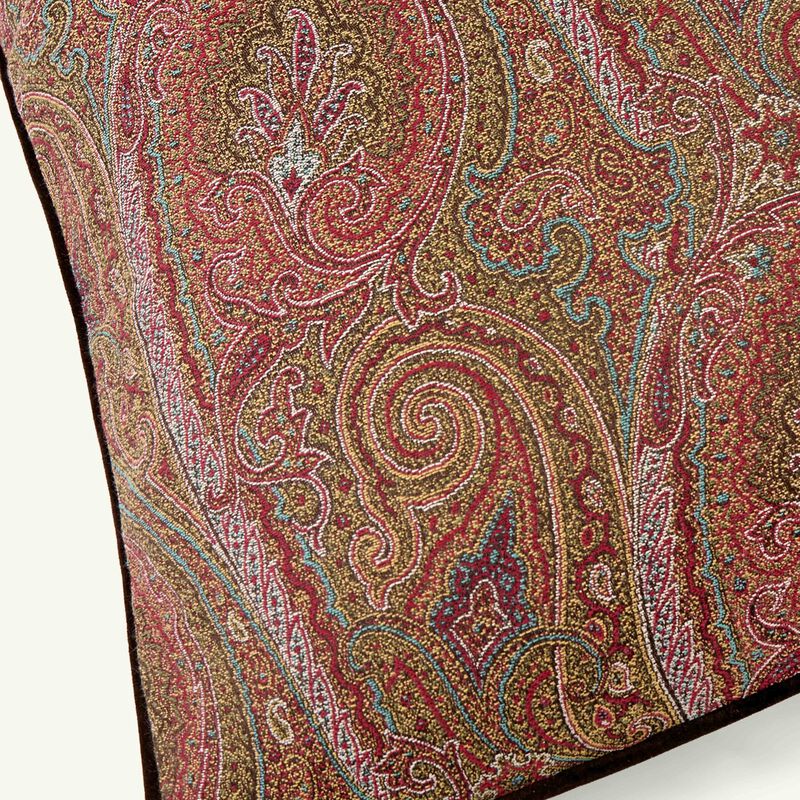Arnica Embroidered Cushion Brown etro arnica embroidered cushion brown