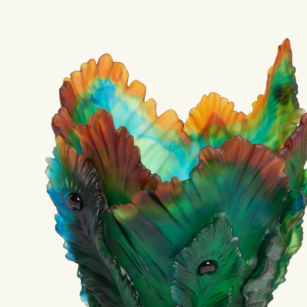 Fleur de Paon Vase Extra Large Green daum fleur de paon vase extra large green