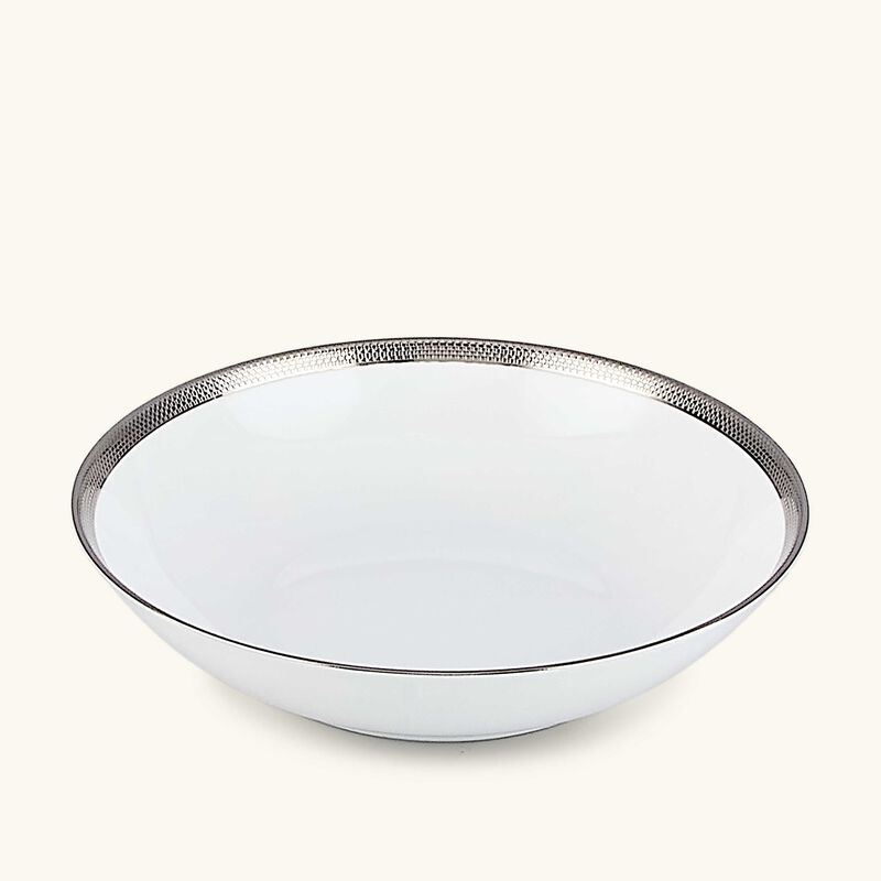 Maille Platine Soup Plate White 19cm bernardaud maille platine soup plate white 19cm